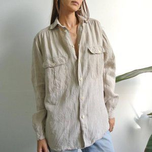 Vintage 1990s Armani jeans linen blouse